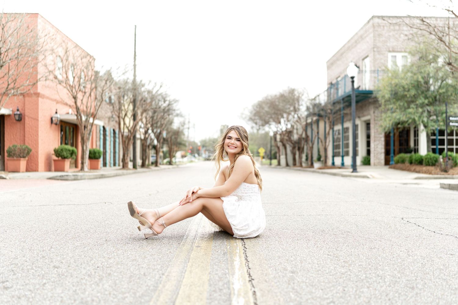 Forrest County Agricultural High School senior portraits in Downtown Hattiesburg, Mississippi