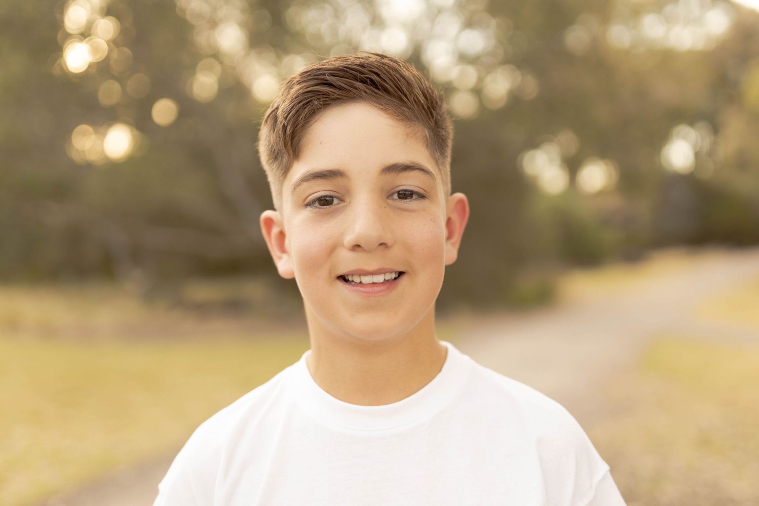 Happy boy with soft warm light outdoor family session, Newport Lakes Melb Vic