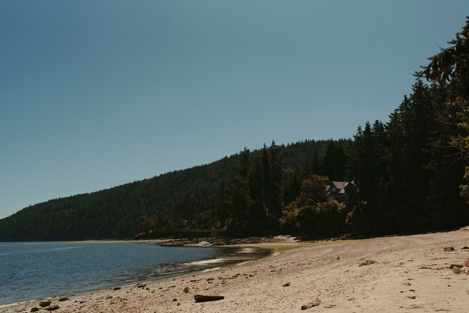ocean front beach on salt spring island