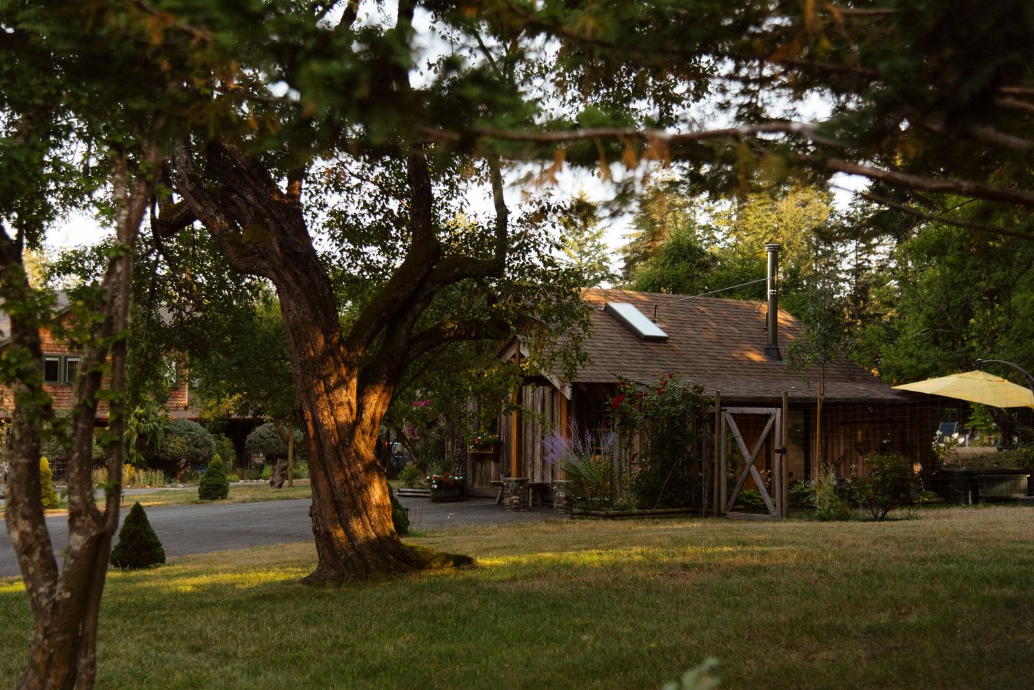side view of the cottage on sacred arrow estates