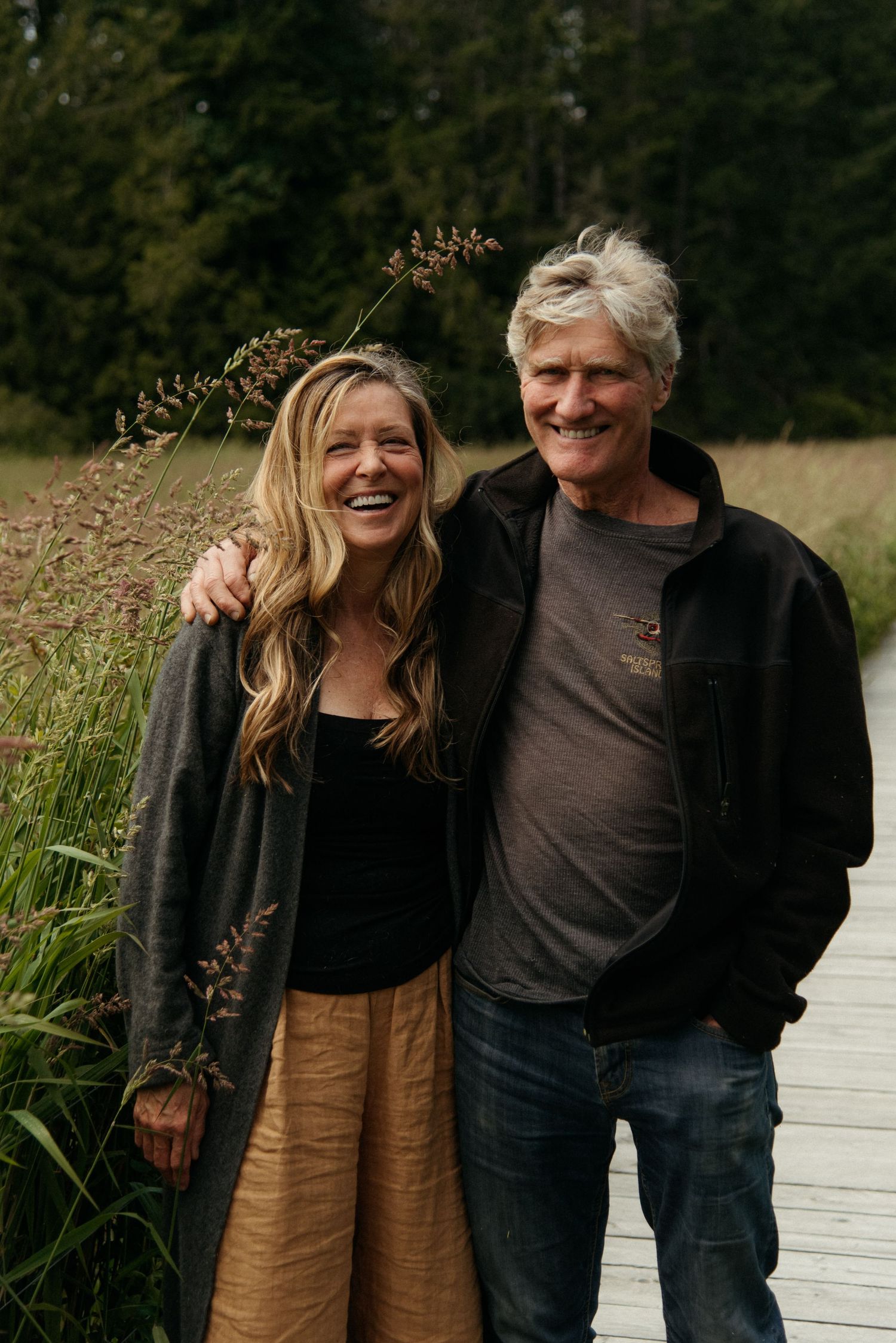 valerie and gabor, the owners of sacred arrow estates, on the boardwalk