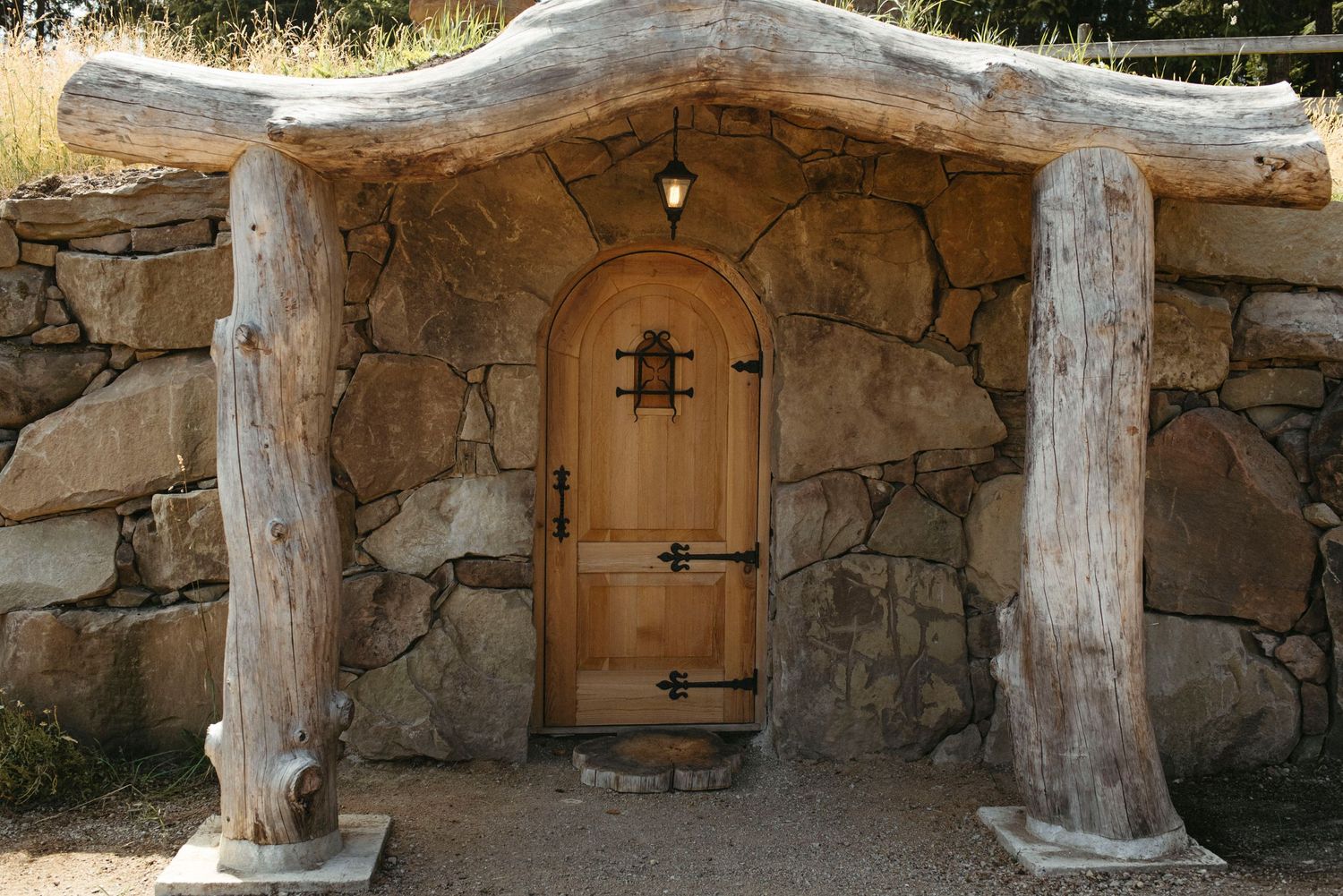 root cellar doorway at sacred arrow estates