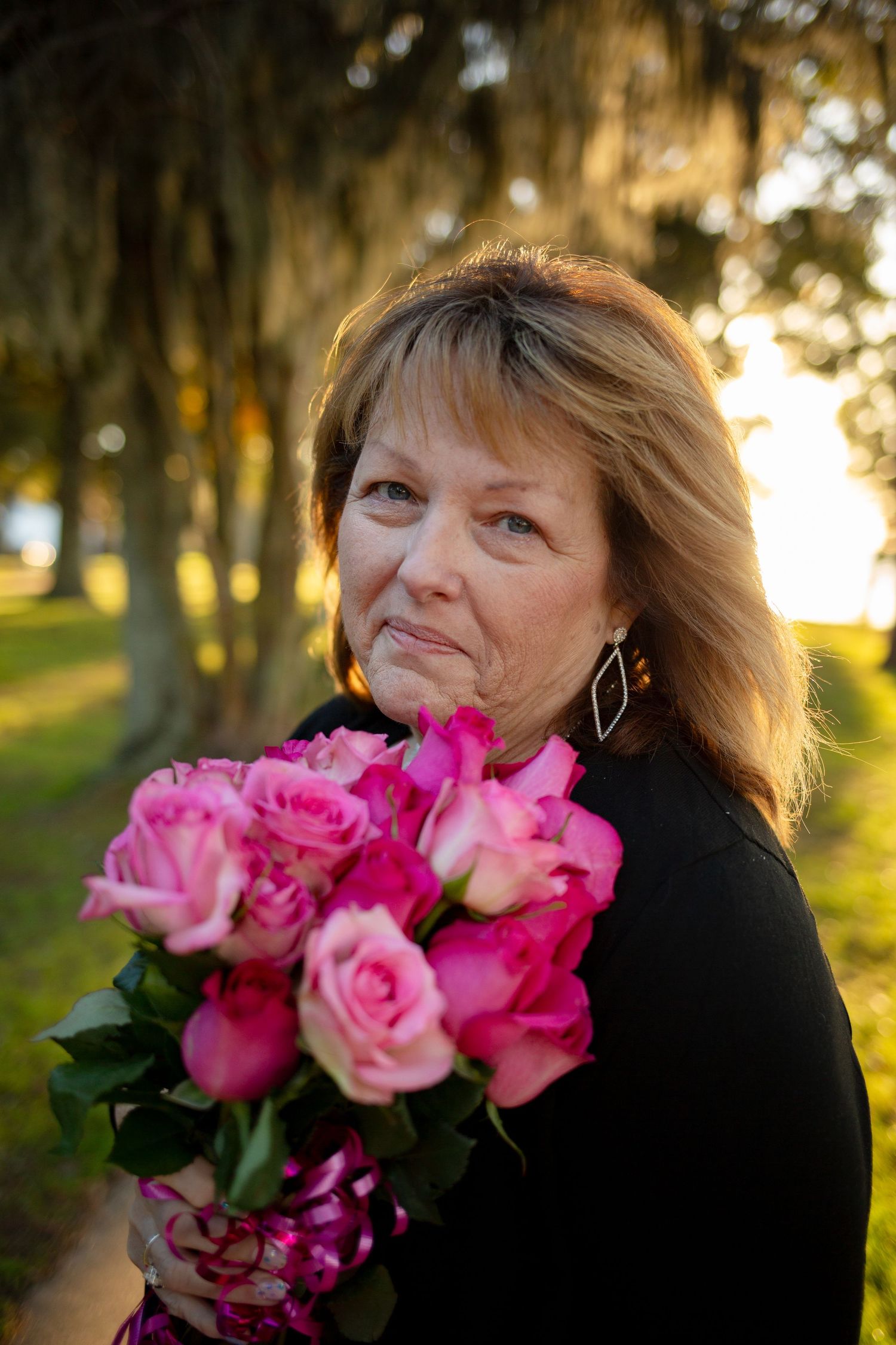 woman  with flowers