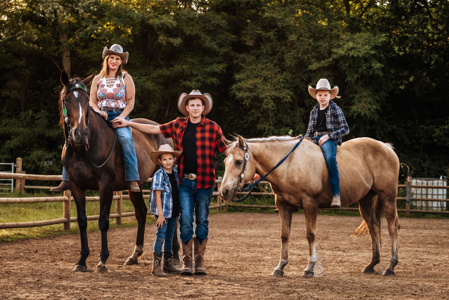 Cowboys met paarden