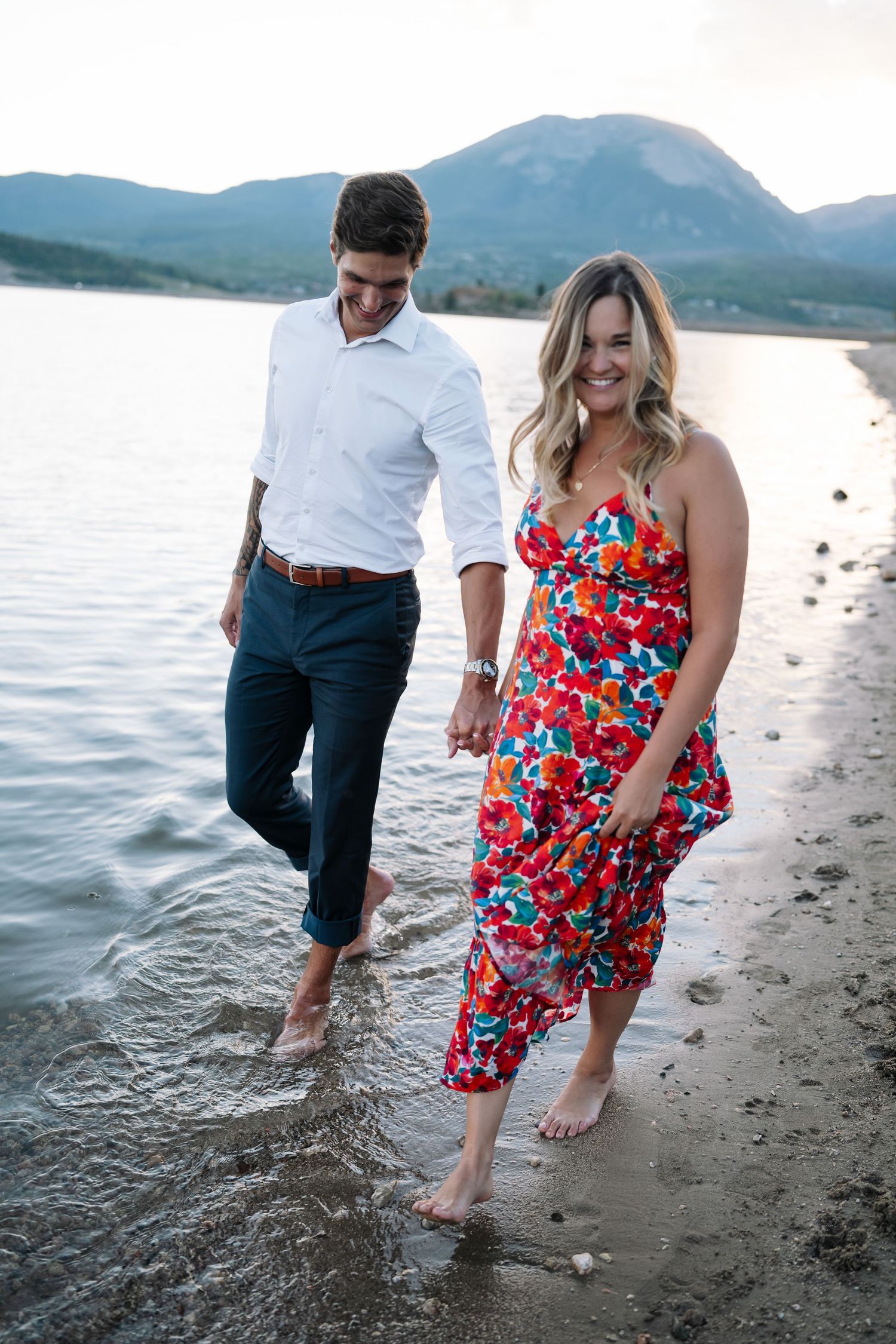 guy and girl getting engaged