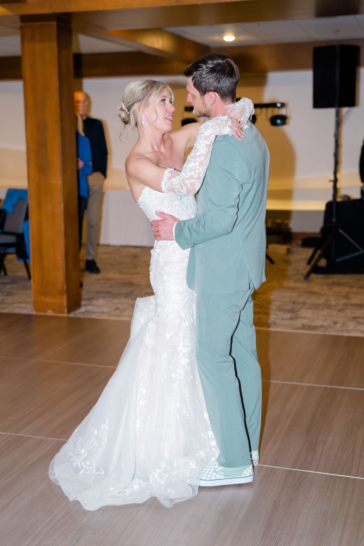 young couple dancing at their wedding