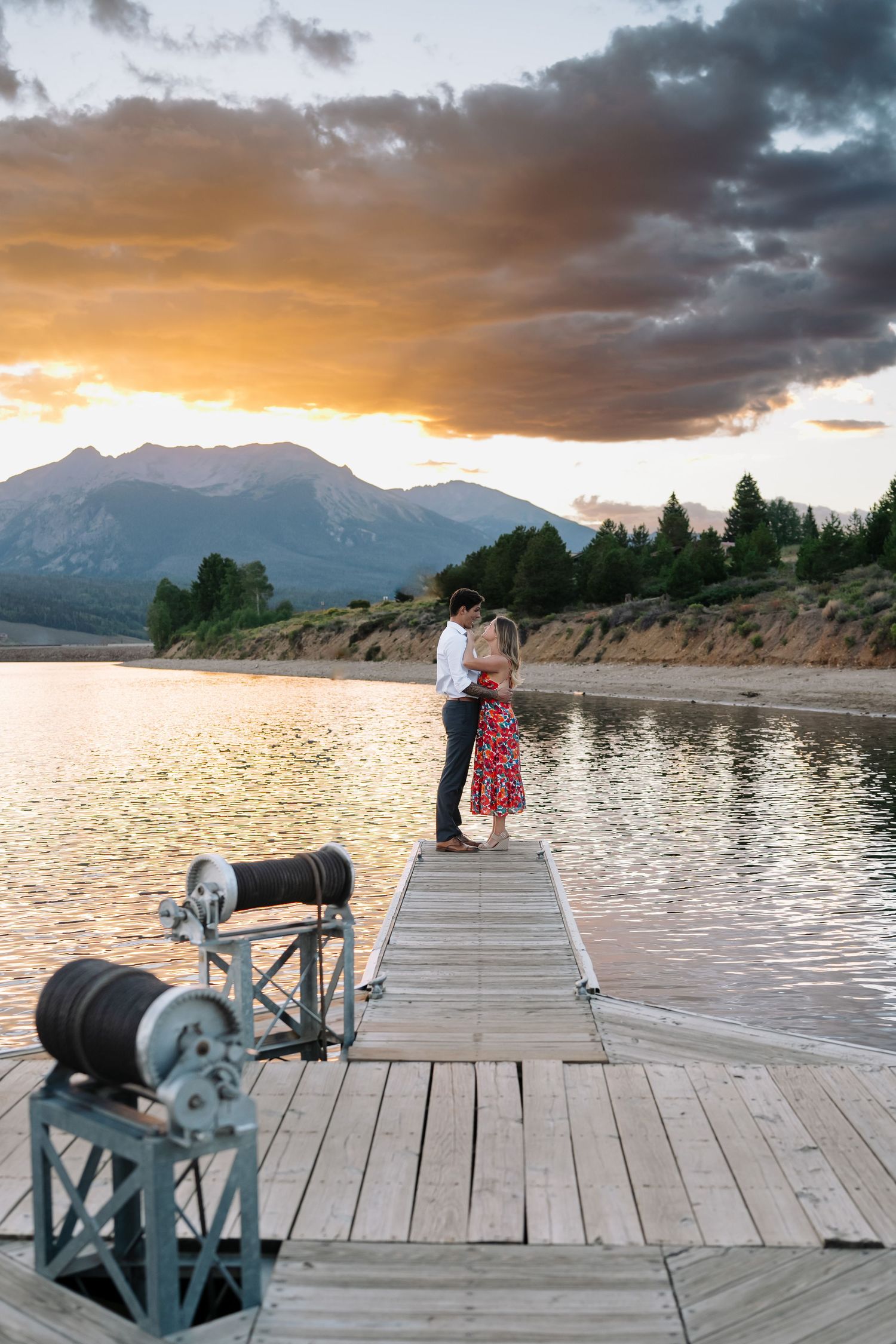 guy and girl getting engaged