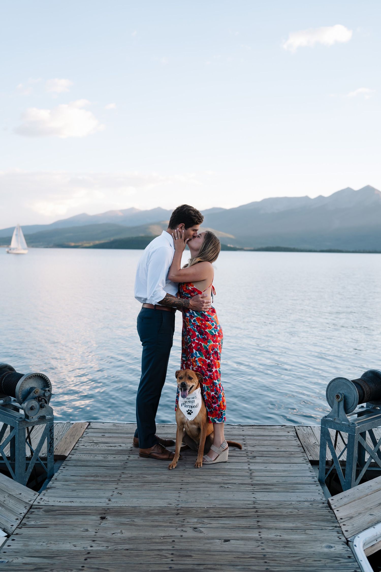 guy and girl getting engaged