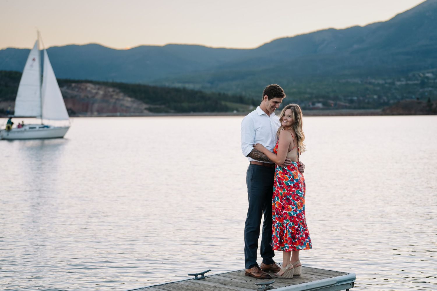 guy and girl getting engaged