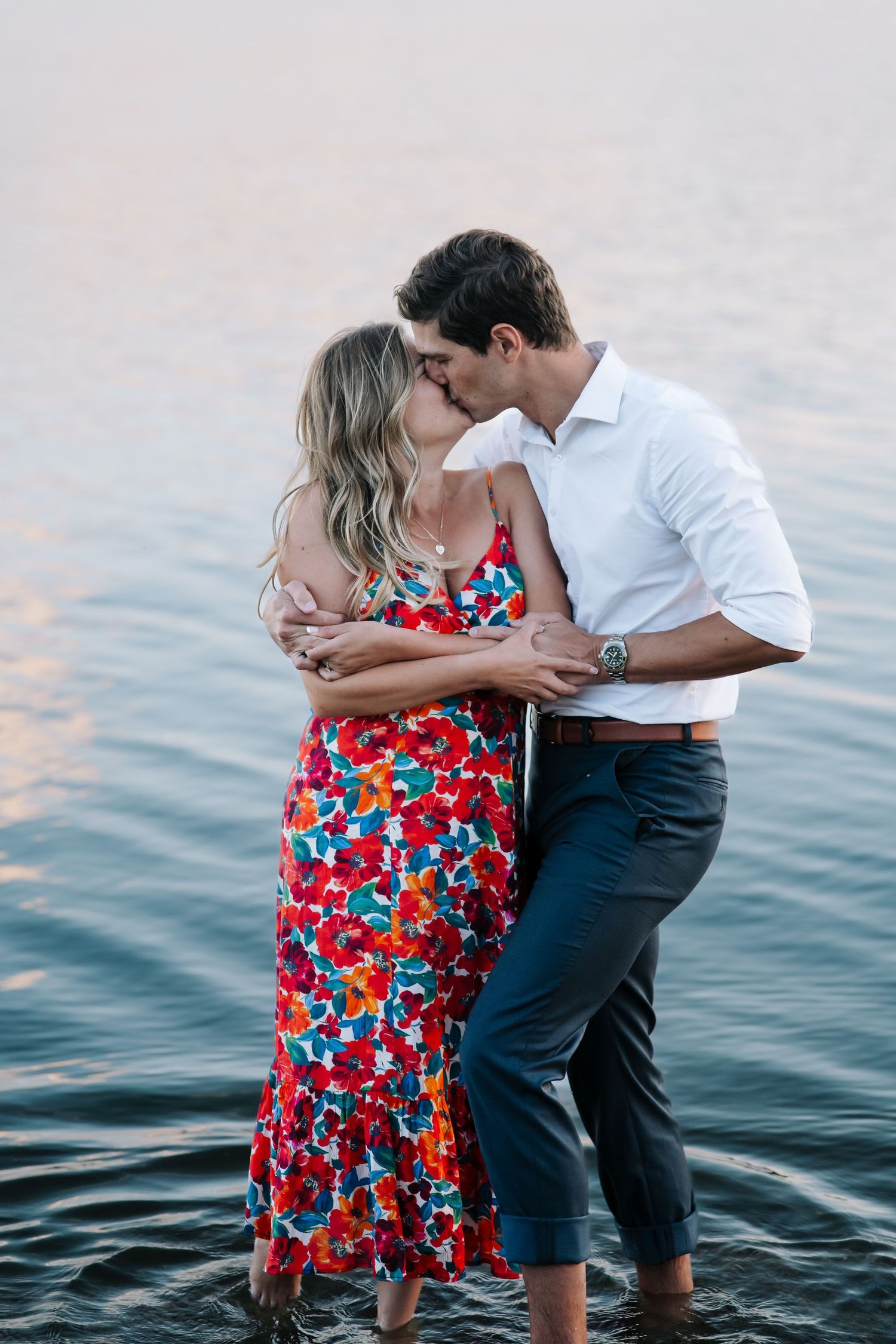 guy and girl getting engaged