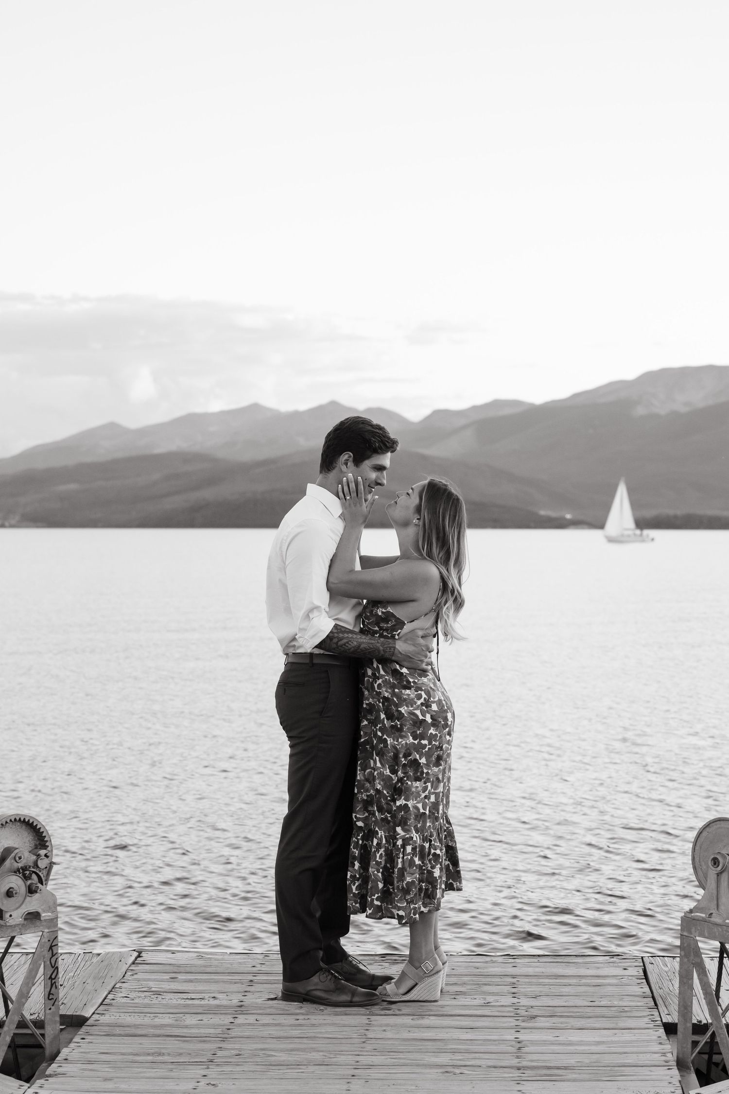 guy and girl getting engaged