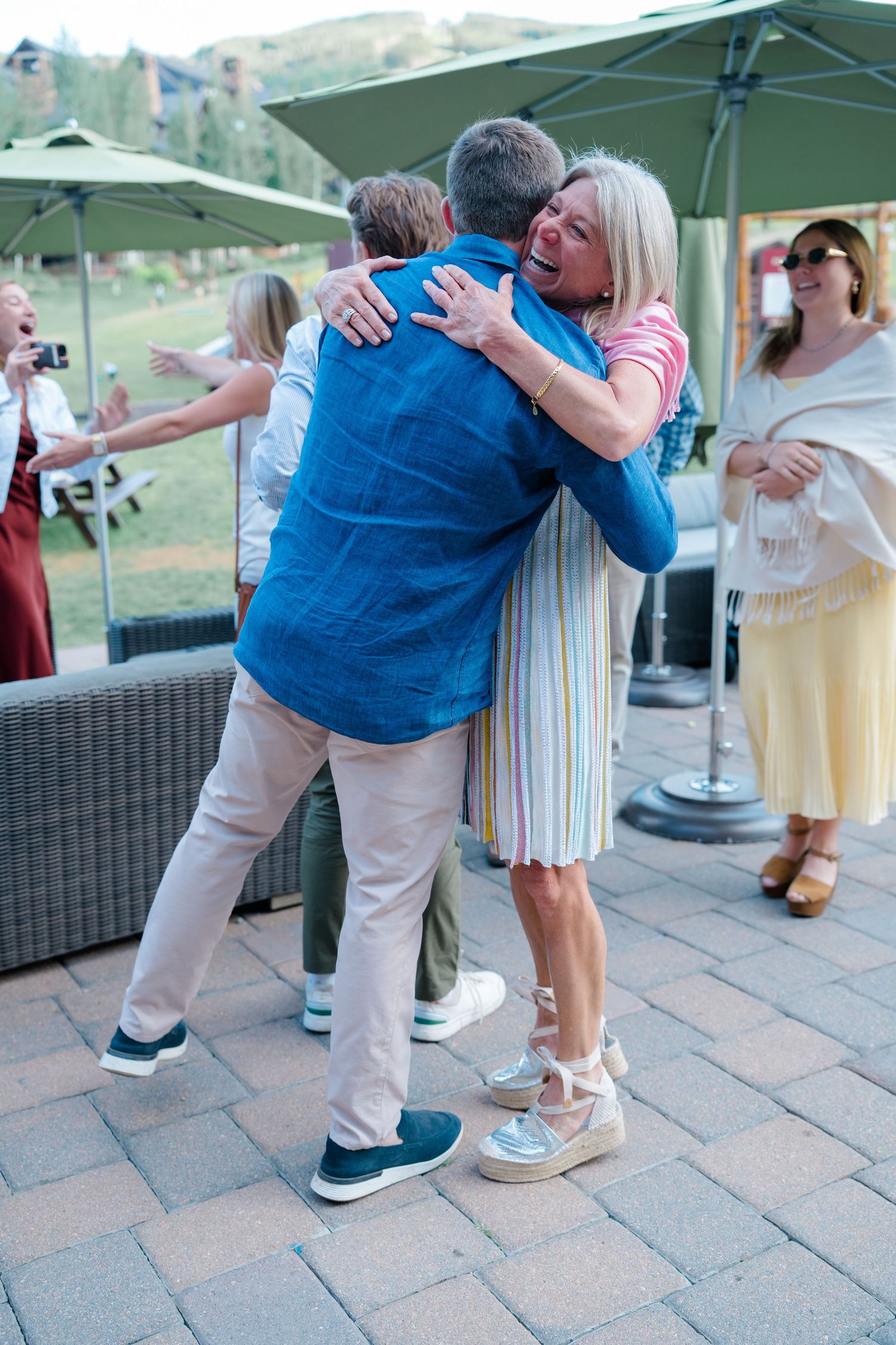 mom so excited for son to have gotten engaged