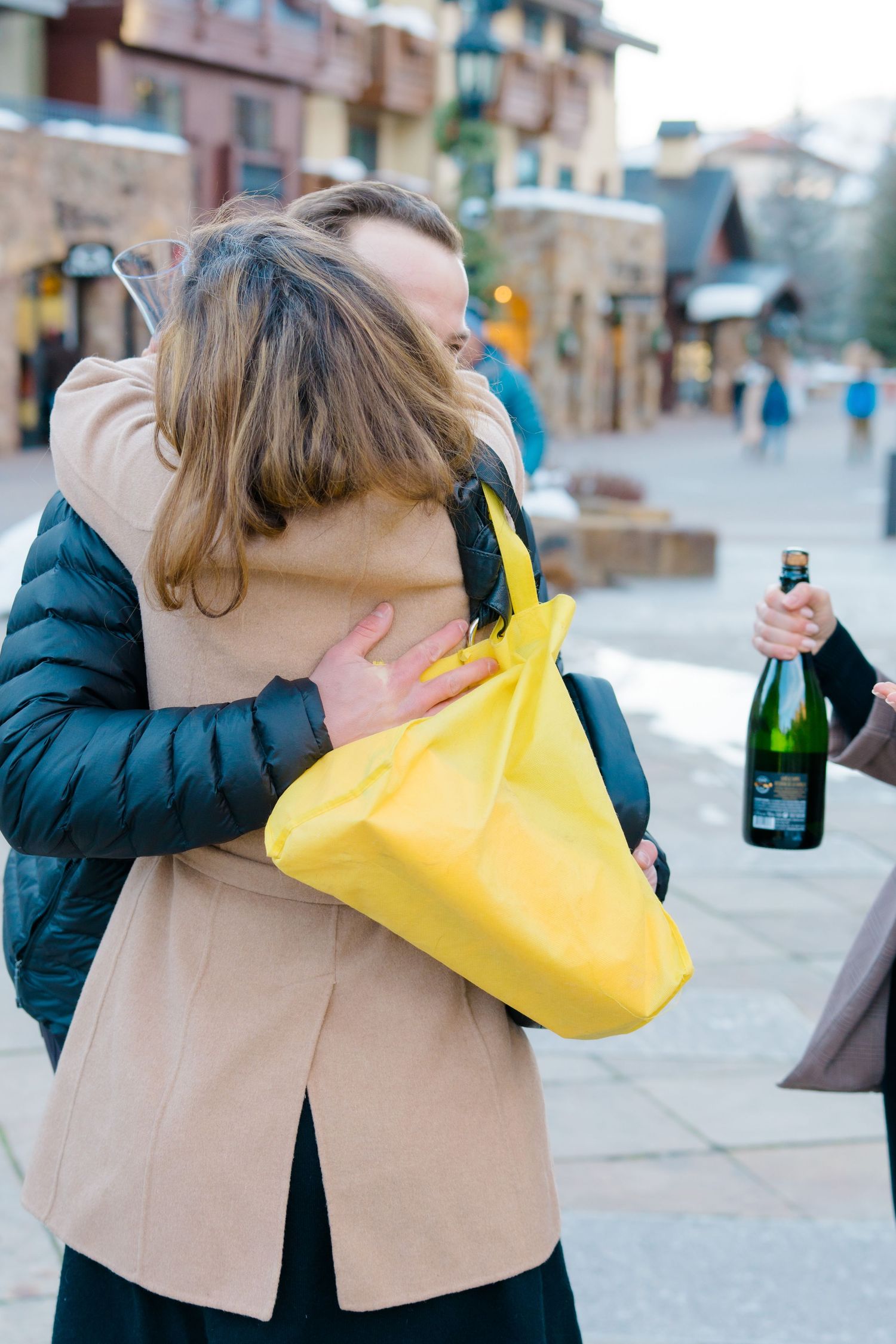 guy and girl get engaged in vail, colorado