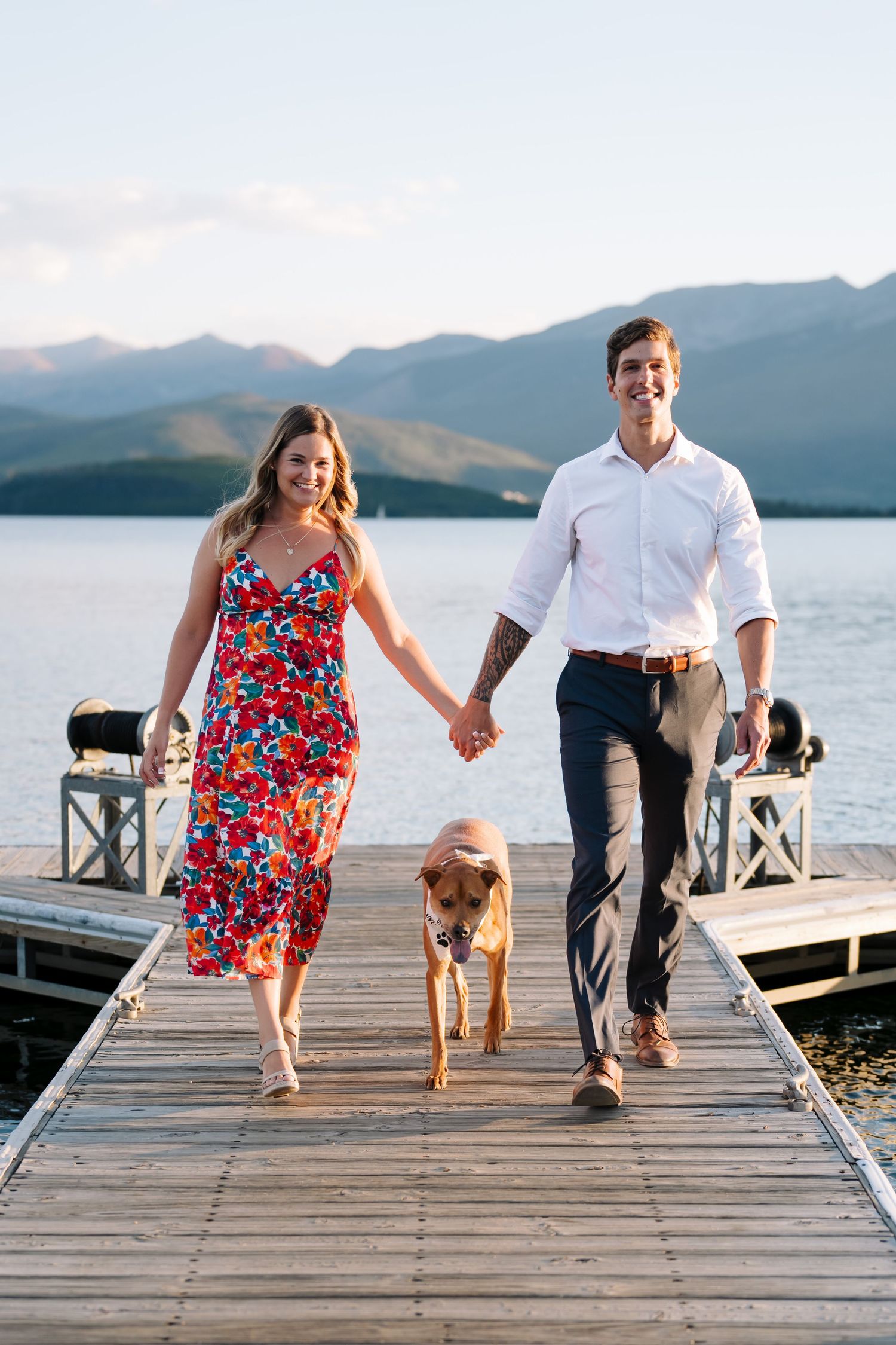 guy and girl getting engaged