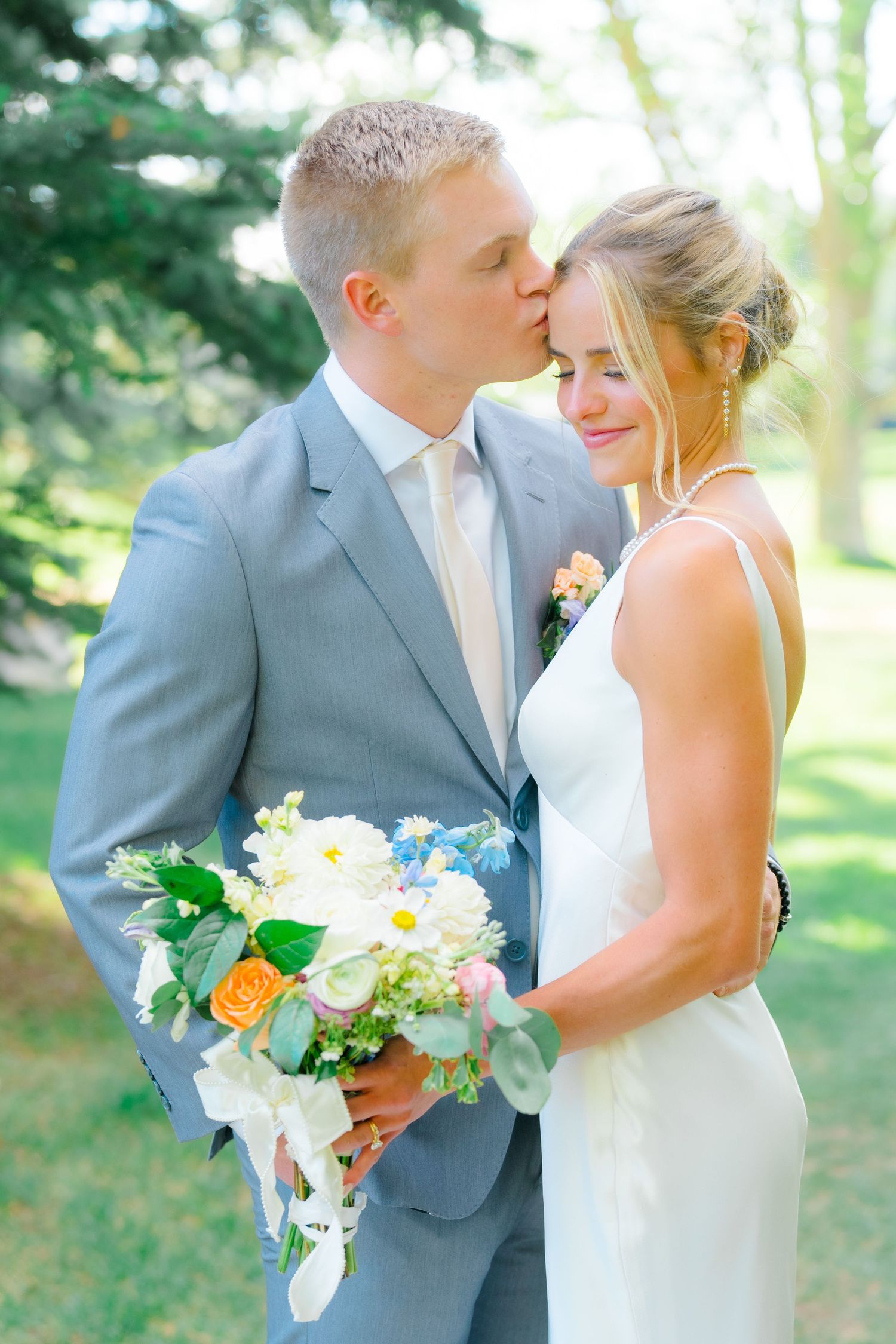 man and woman getting married in vail colorado