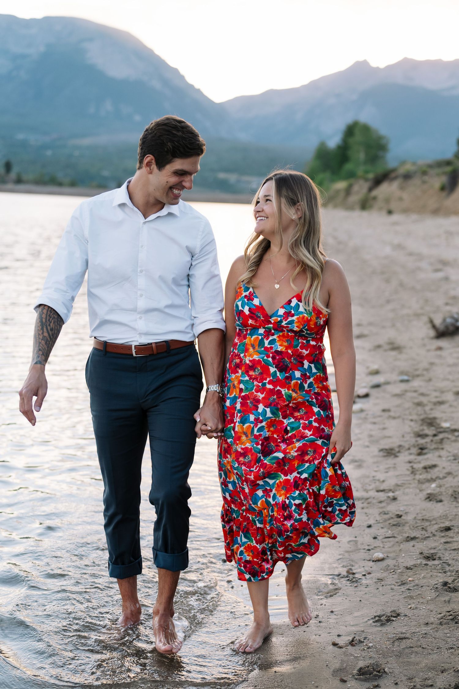 guy and girl getting engaged