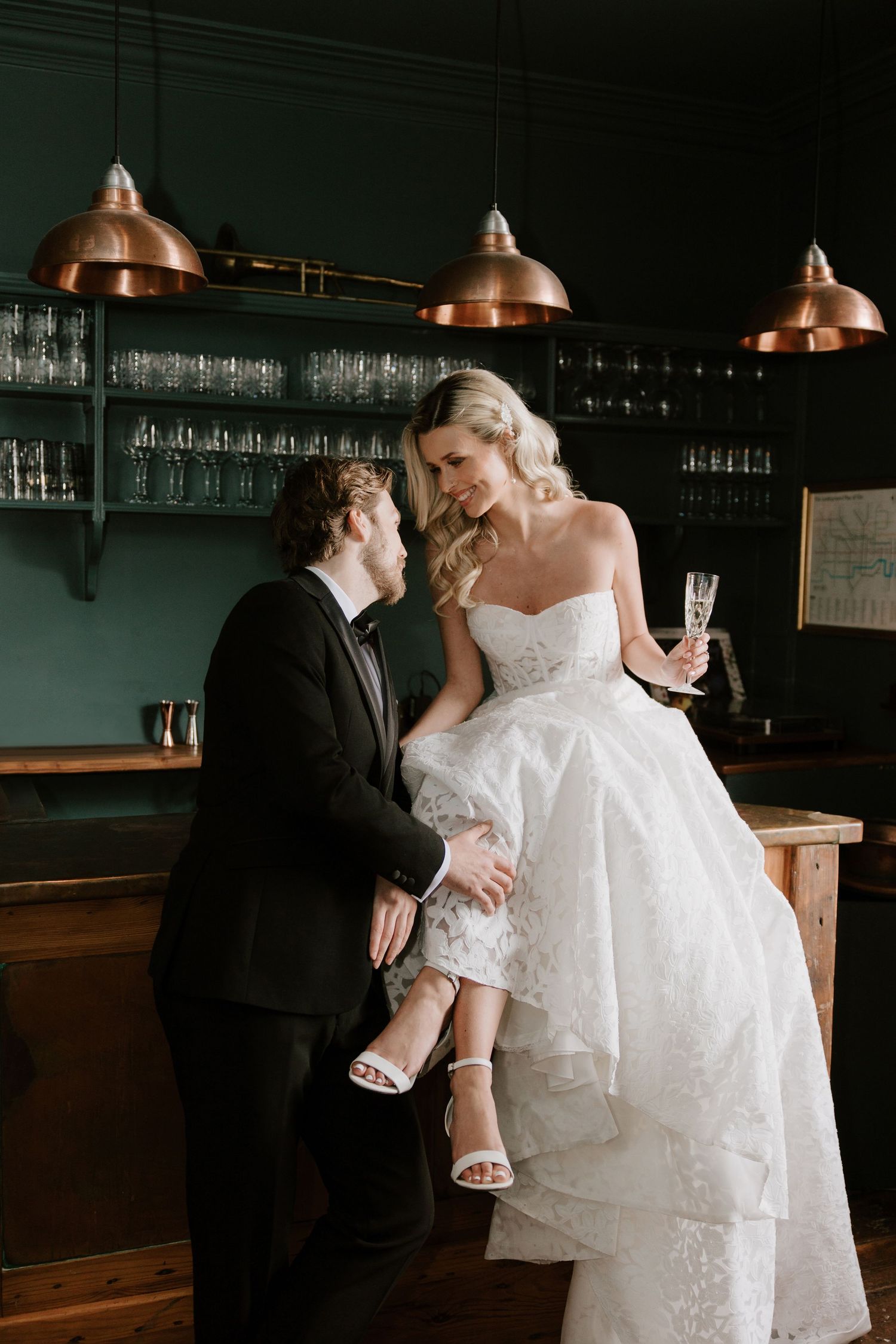 Bride and groom at Abbots Court wedding venue, Dorset.