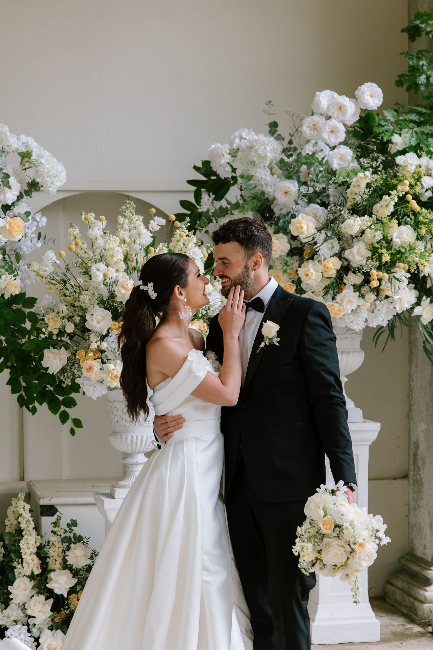 Wedding day, bride and groom, luxury wedding, somerley house, wedding photoshoot