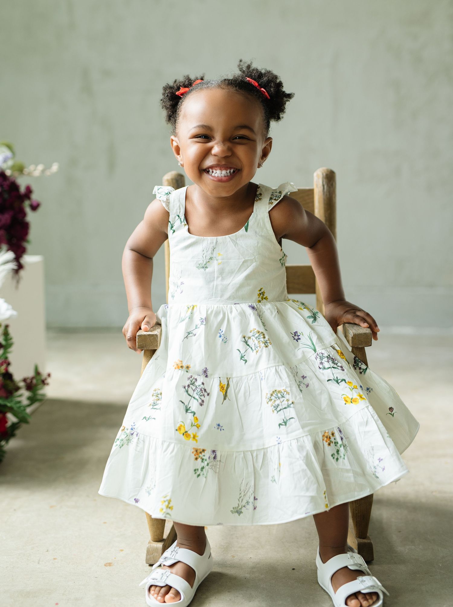 Daughter smiles and laughter