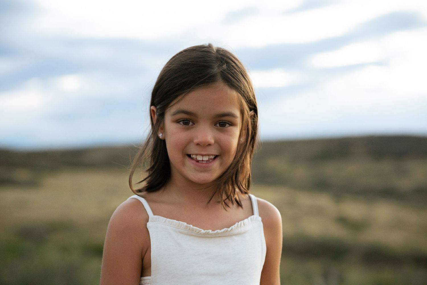 Daughter during dusk hours.