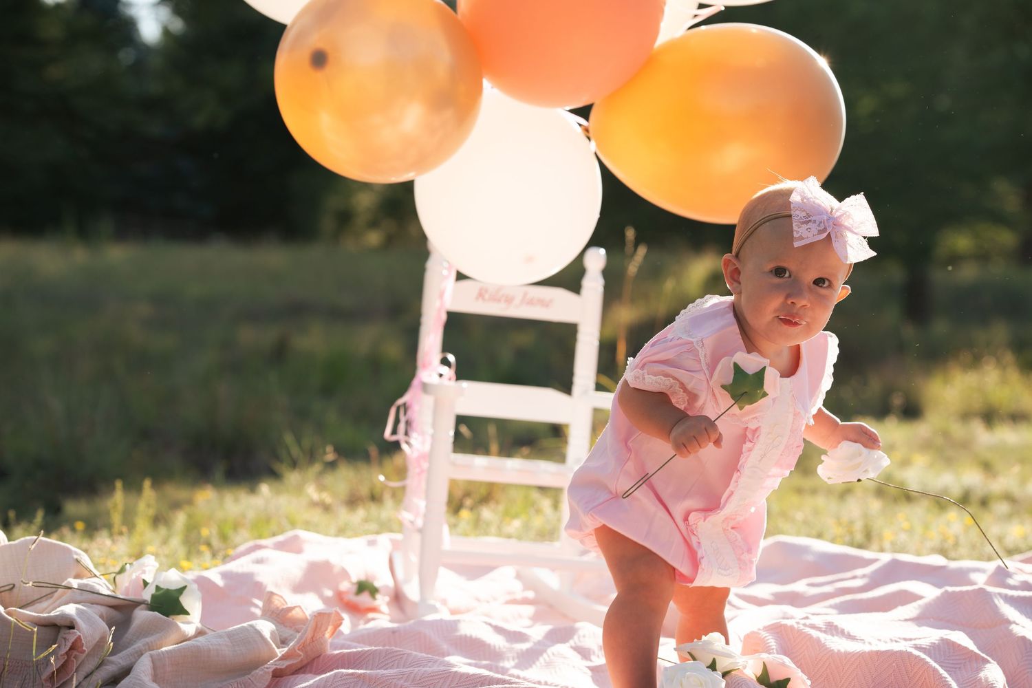 Baby walking.