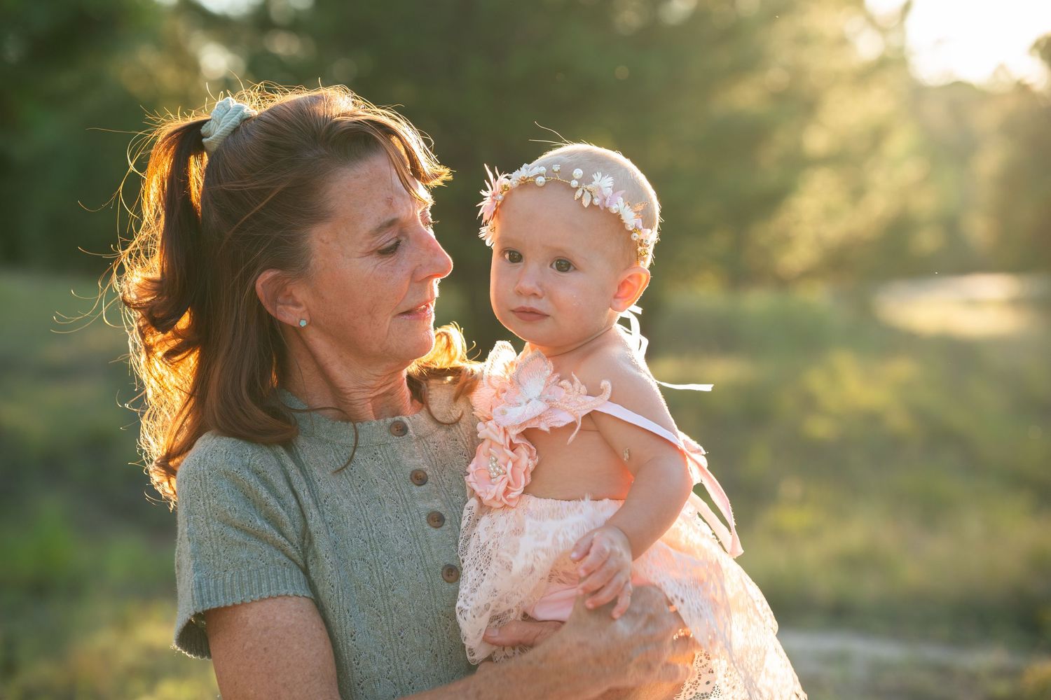 Grandma and baby.