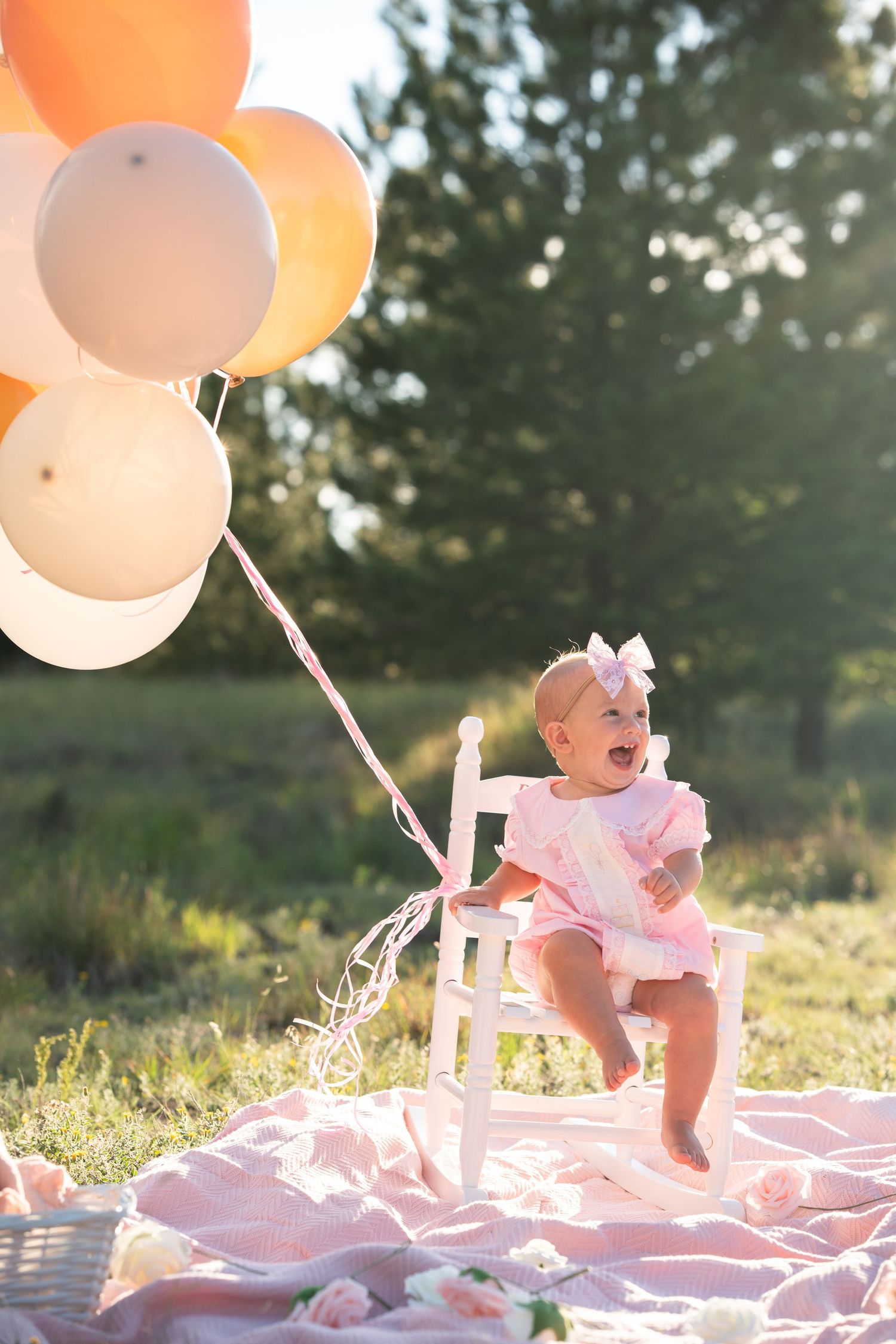 Baby laughing.
