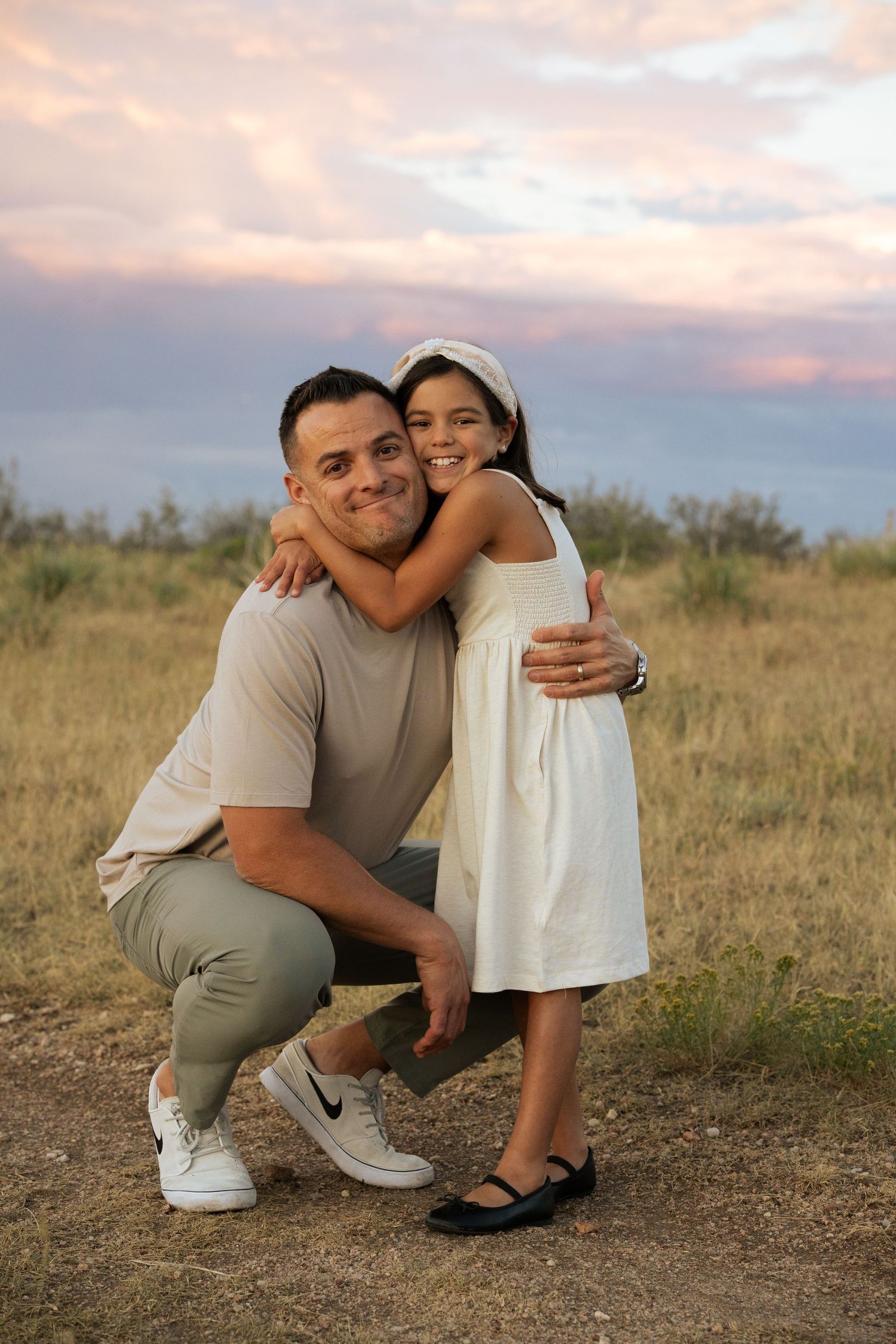 Dad and his daughter.