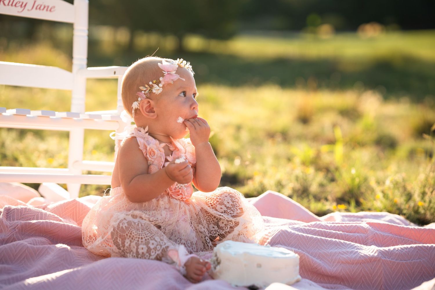 First birthday cake smash.