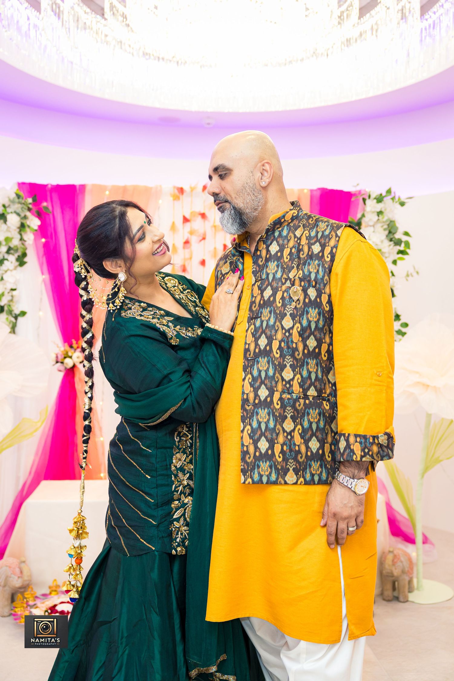 Couple photoshoot during a romantic pose by Namita's Photography