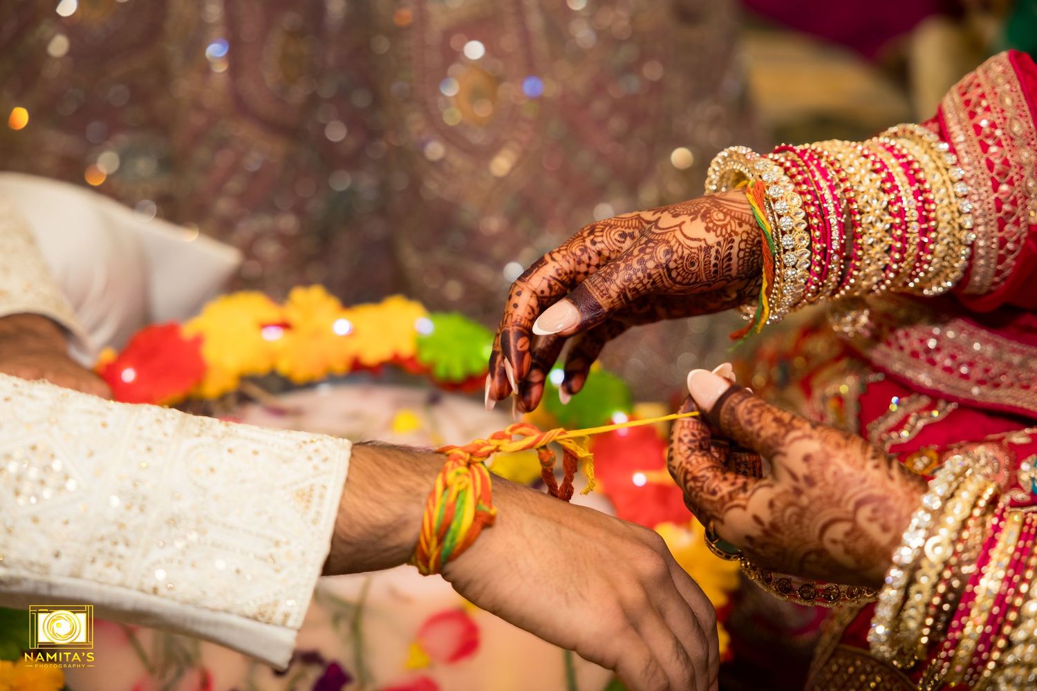 Couple candid moment captured during a ceremony