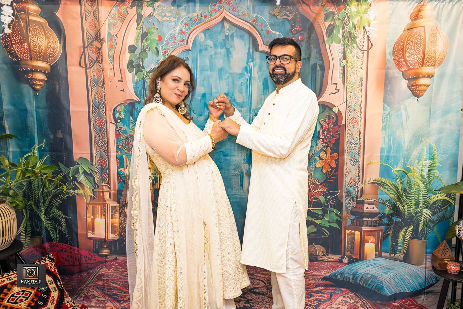 Couple photoshoot during a romantic pose by Namita's Photography