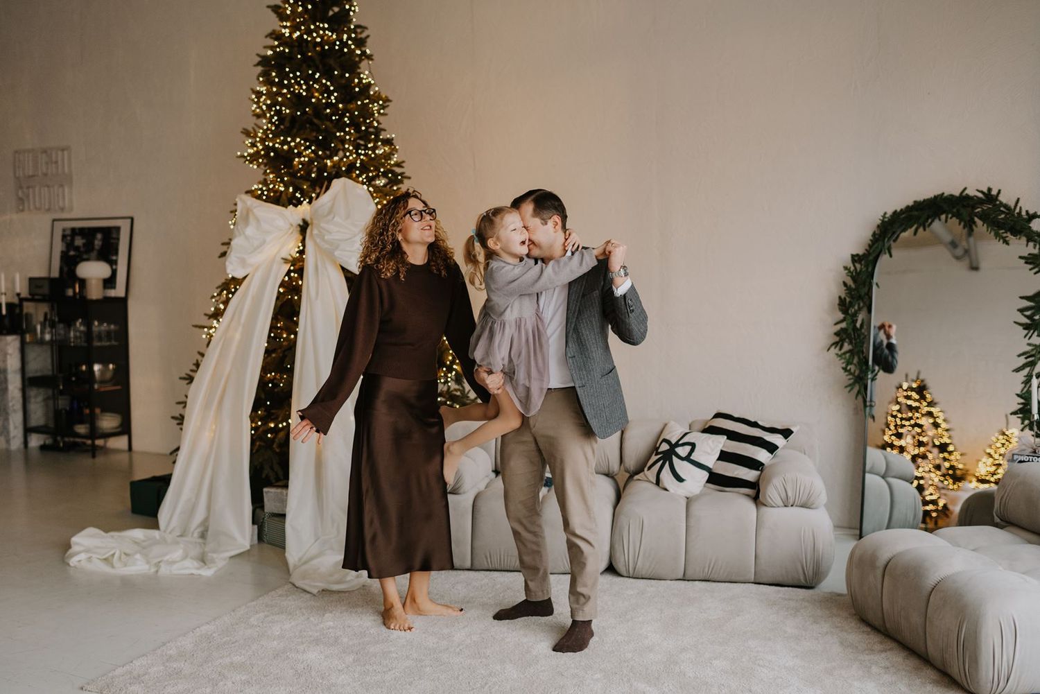 A series of romantic indoor lifestyle photos showing tender moments between couples in cozy home settings.