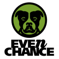Even Chance organization logo featuring a black pit bull silhouette on green circular background.