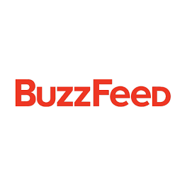 Red BuzzFeed logo on white background.