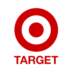 Target retail store's iconic red and white bullseye logo with text underneath.