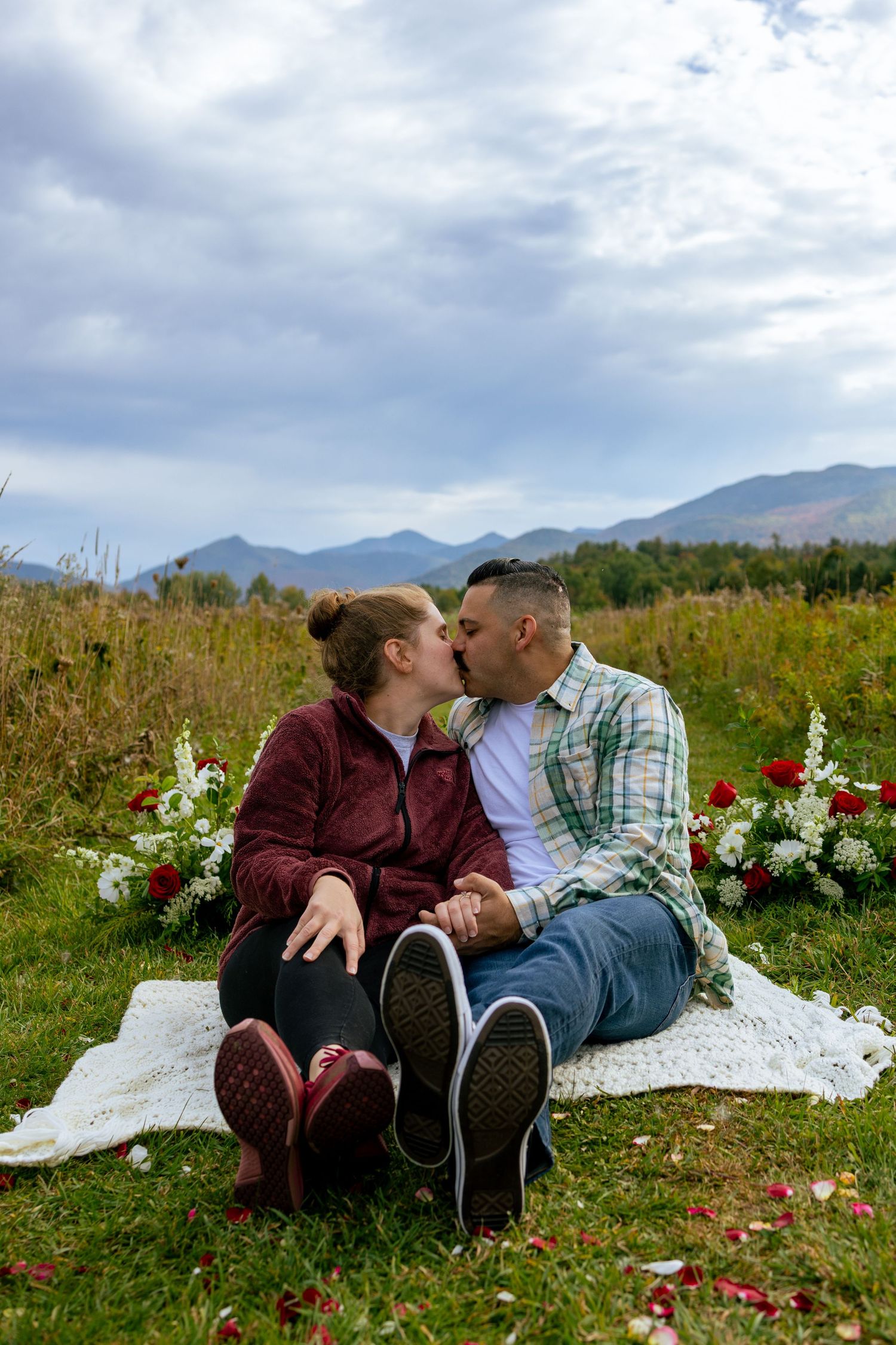 Adirondack Proposal Photographer, Marcy Field, Keene Valley New York, New York Engagement Photographer, Fall Engagement Photos