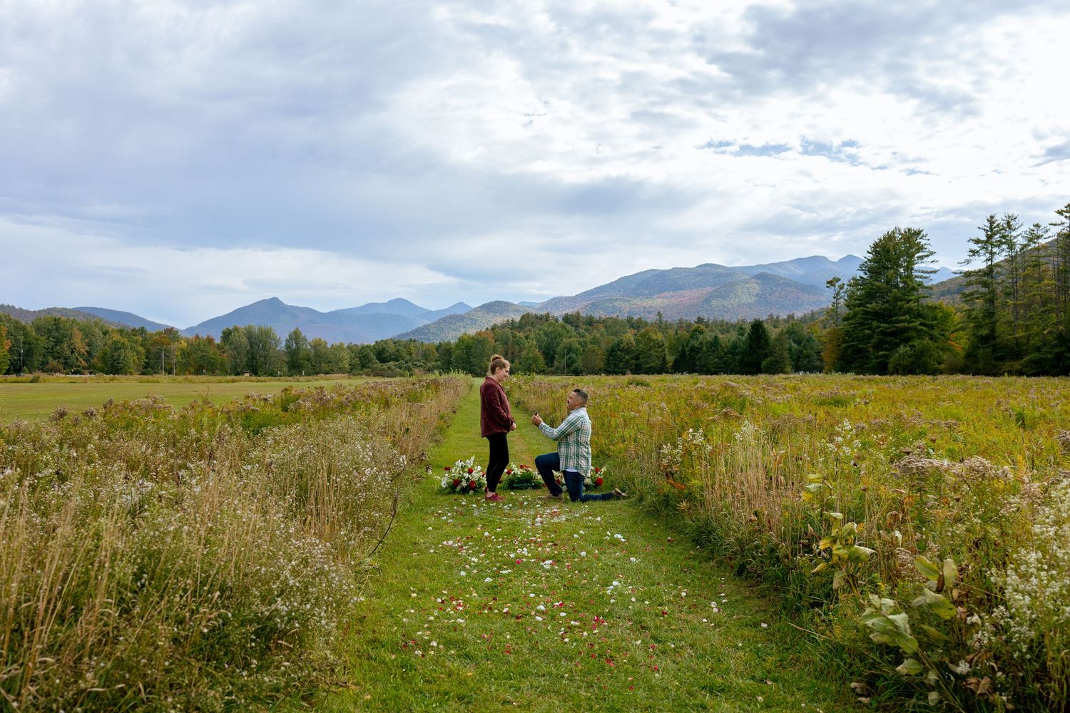 Adirondack Proposal Photographer, Marcy Field, Keene Valley New York, New York Engagement Photographer, Fall Engagement Photos
