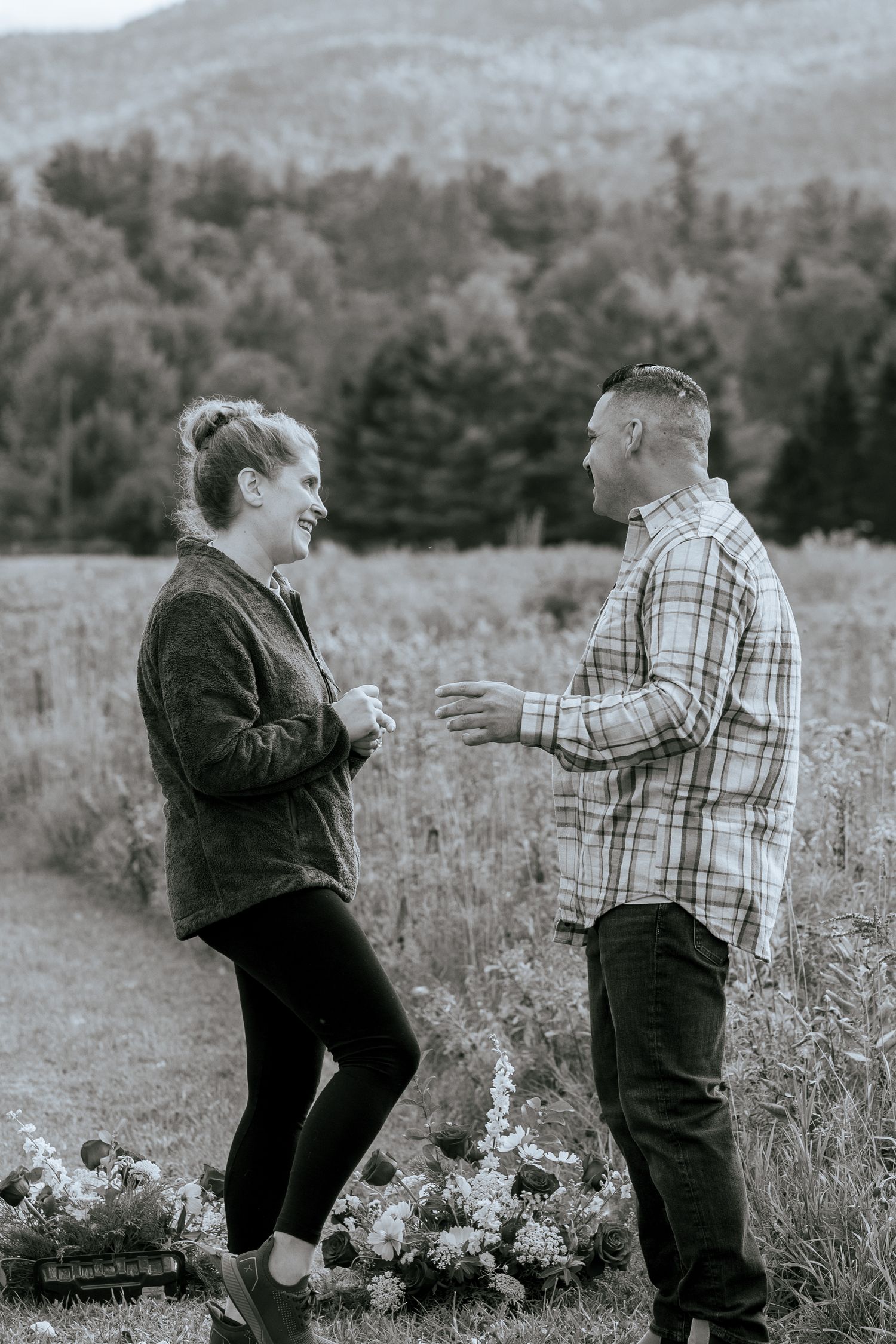 Adirondack Proposal Photographer, Marcy Field, Keene Valley New York, New York Engagement Photographer, Fall Engagement Photos
