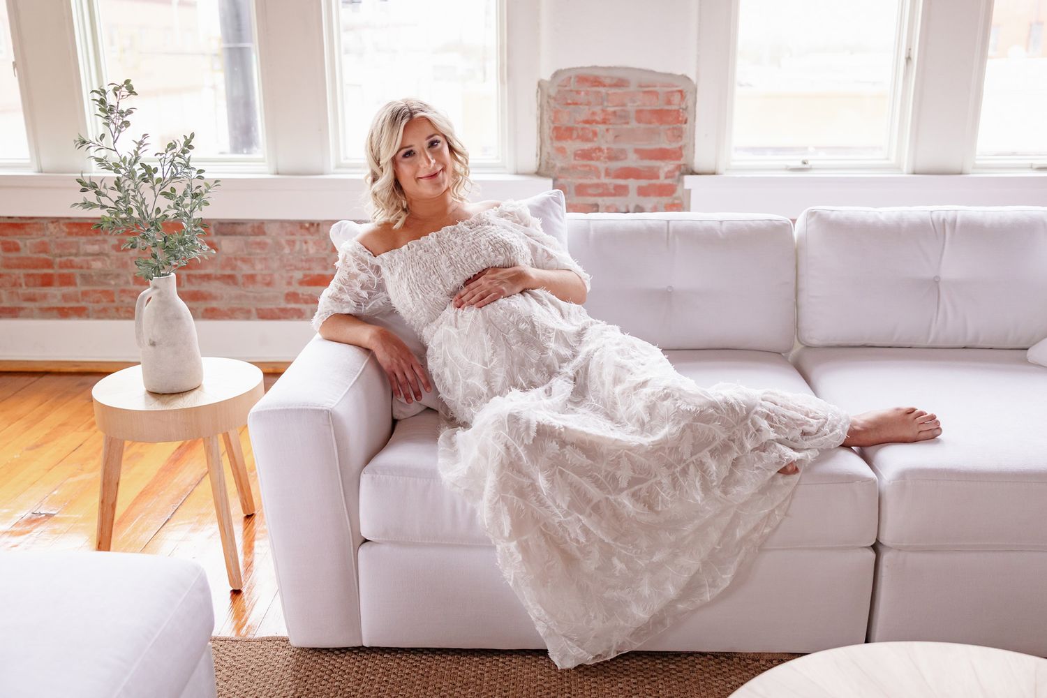 Elegant maternity portraits created by an Oklahoma photographer specializing in women’s portraiture