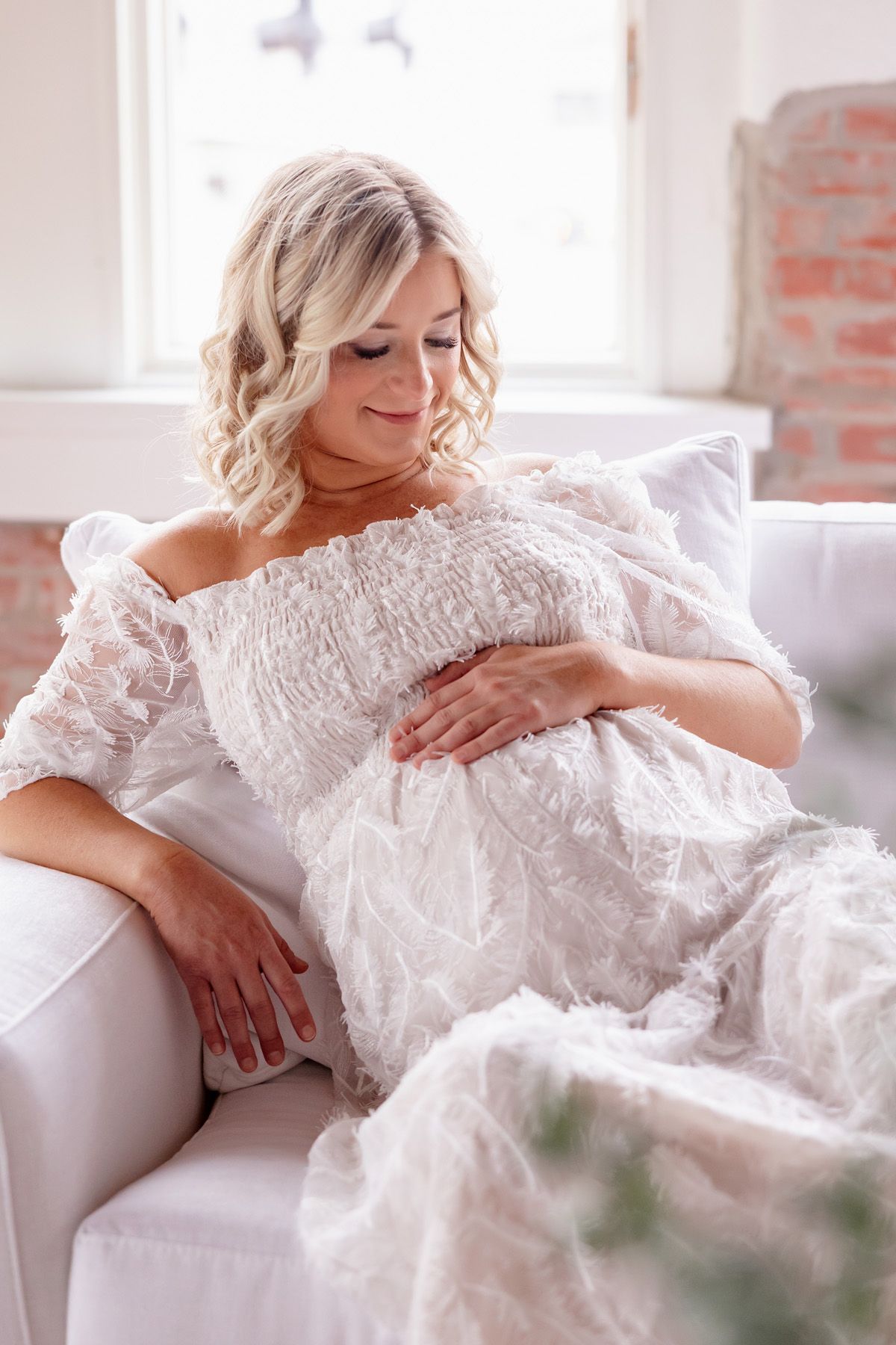 Maternity photographer in Ada, OK helping expectant mothers feel confident and beautiful in styled portraits