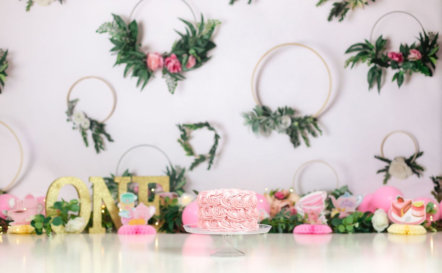 Floral Cake Smash In Kingston | Kingston Cake Smash Photography | Belleville Cake Smash Photographer | Brockville Cake Smash Photographer