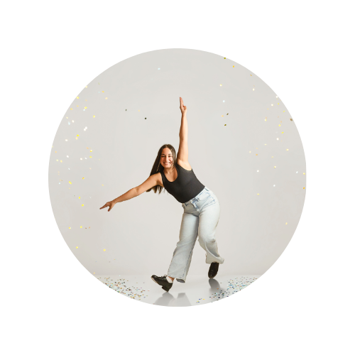 Dance Photography Session In Kingston Ontario, Kingston Sport Photographer Studio Session With Confetti, Tap Dancing Photos In Kingston