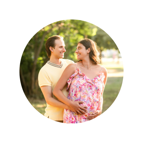 Maternity Session With Kingston Maternity Photographer, Expecting Couple Outside In Kingston During Golden Hour