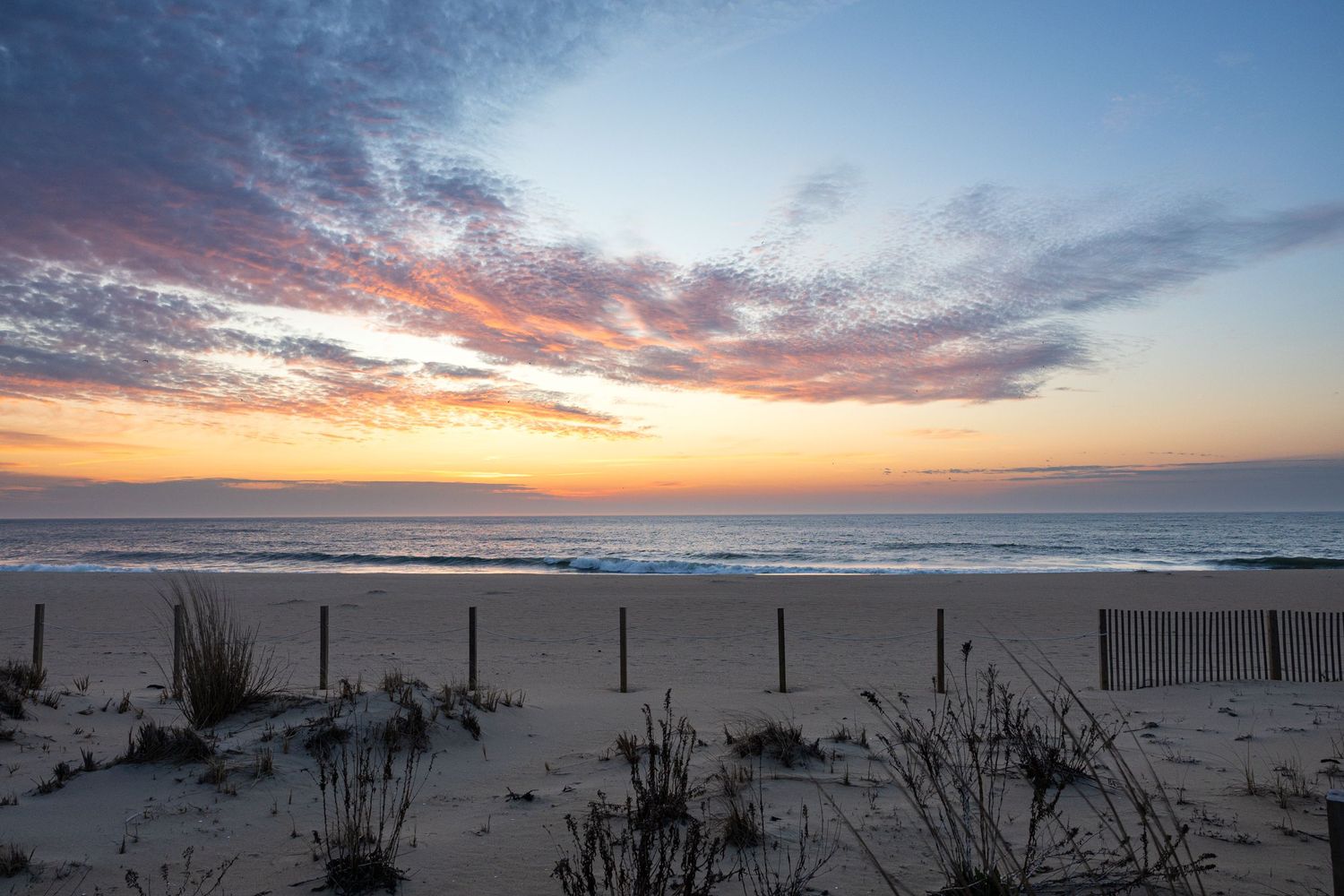 A stunning sunrise at the beach