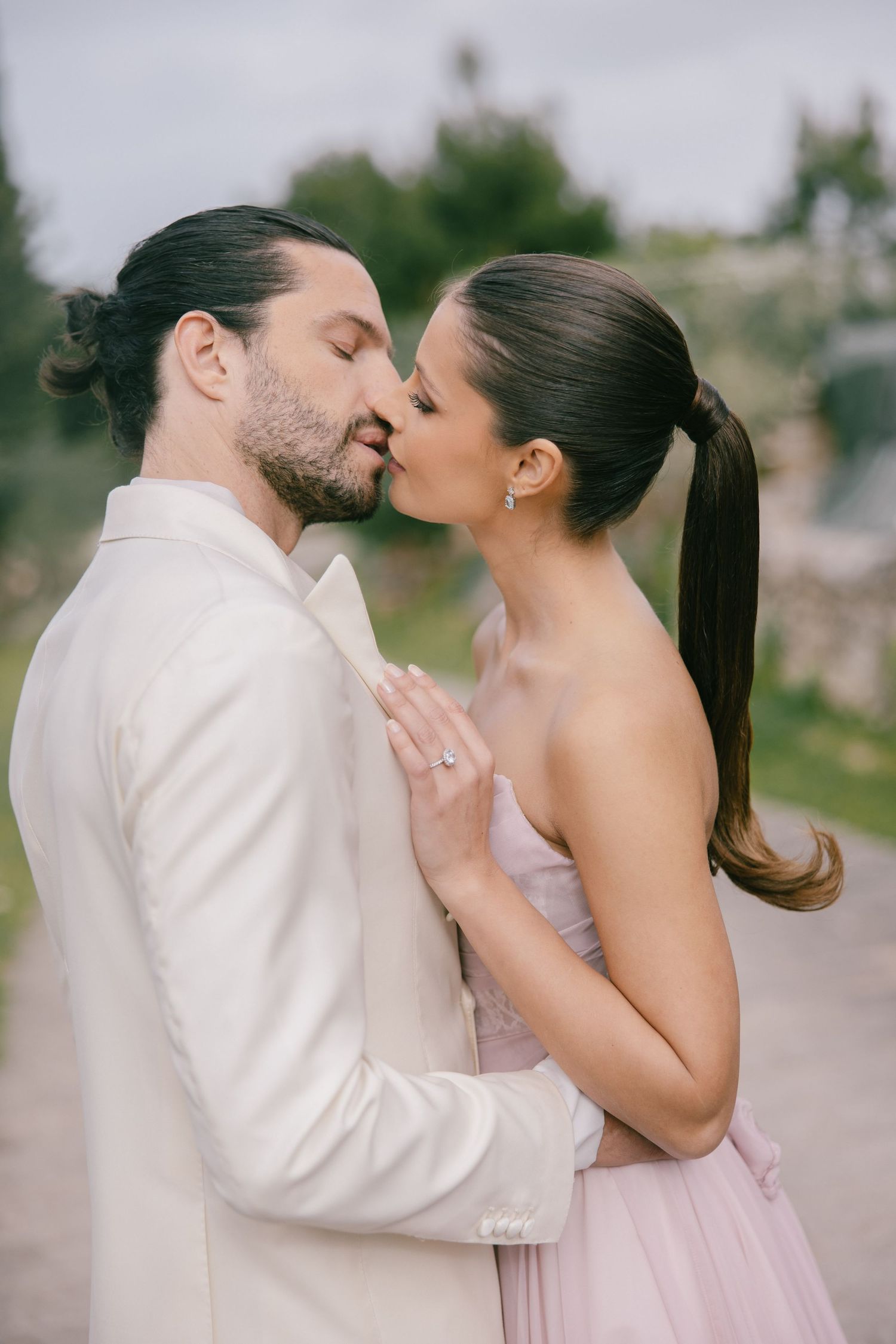 Fine art portrait of a bride in Tuscany for a luxury destination wedding.
