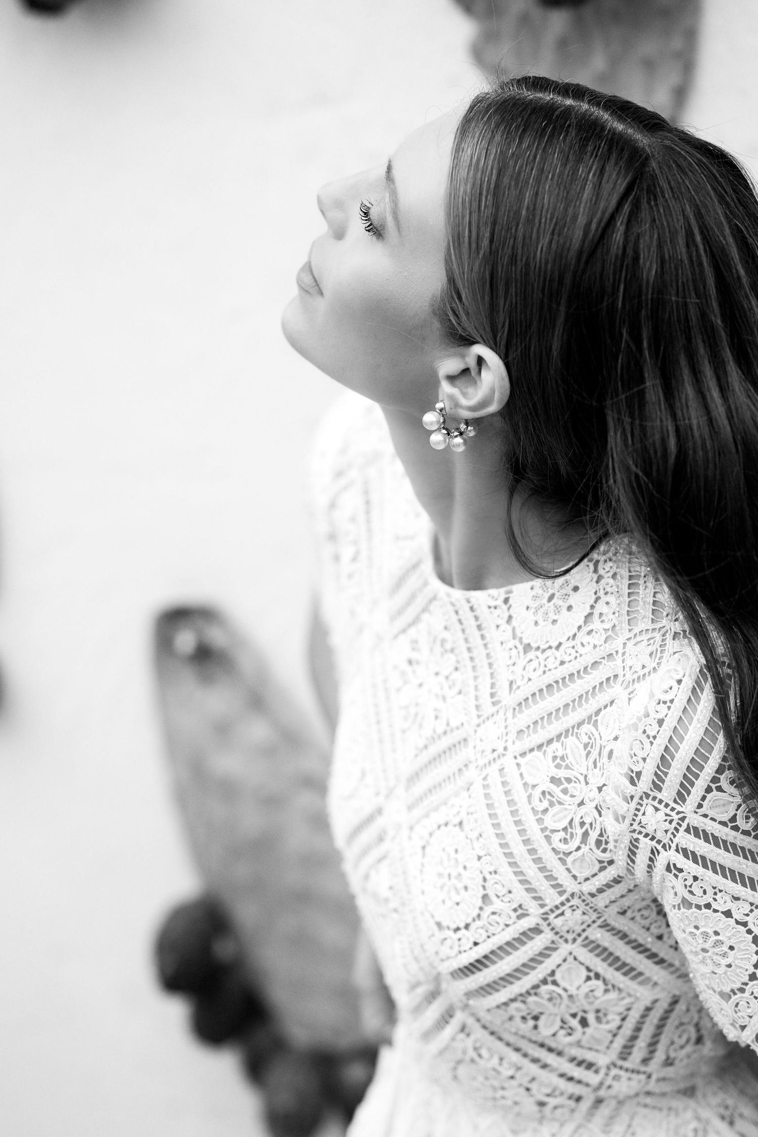 Intimate first look captured at a Puglia masseria wedding.