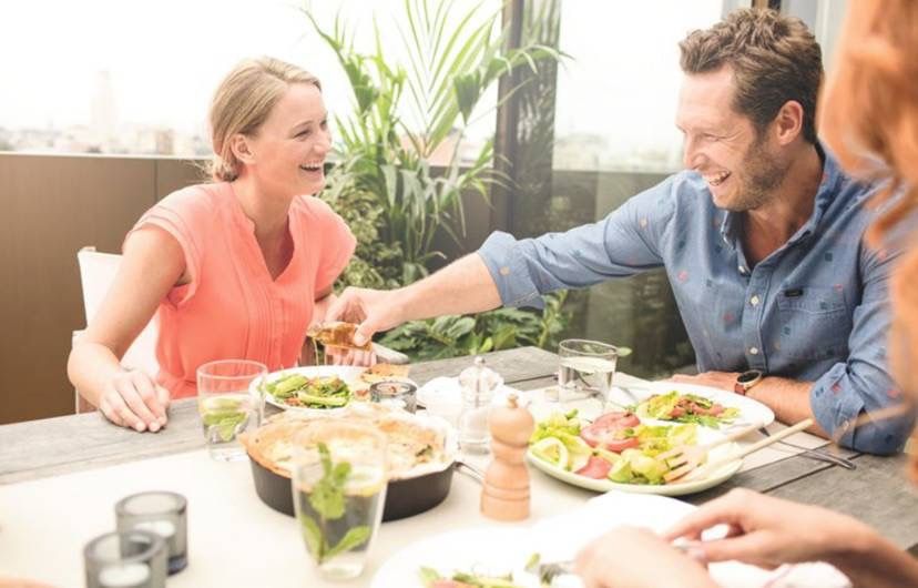 Peter Schotting enjoying a family meal, lifestyle campaign photography