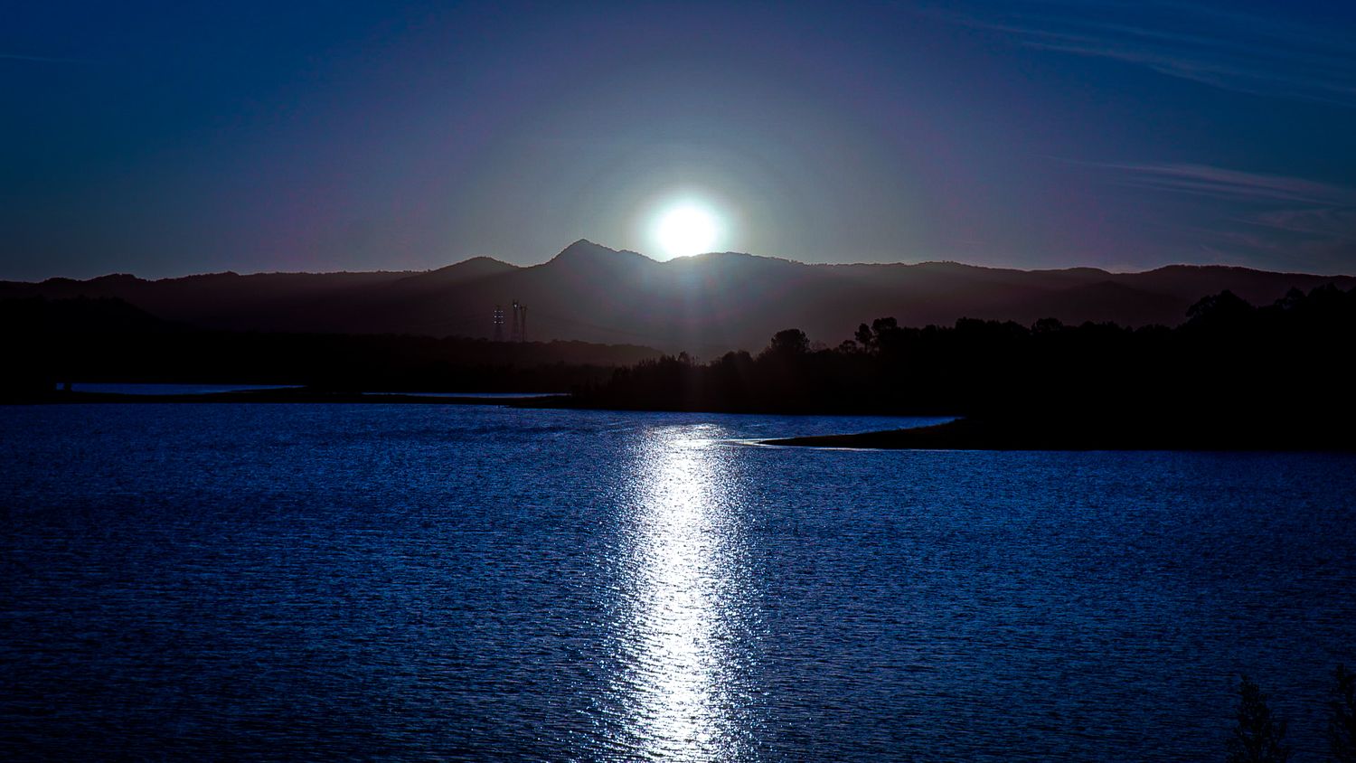 Edited this sunset photo as if it was the moon coming up instead