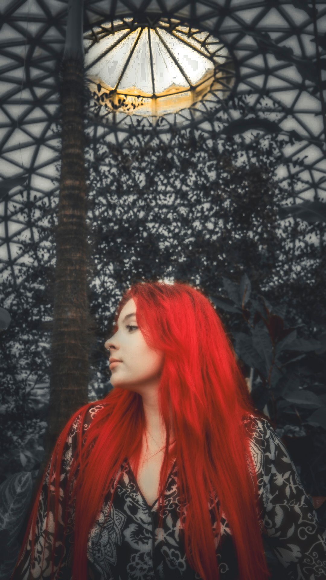 A Portrait of my partner that I edited to make her the center piece